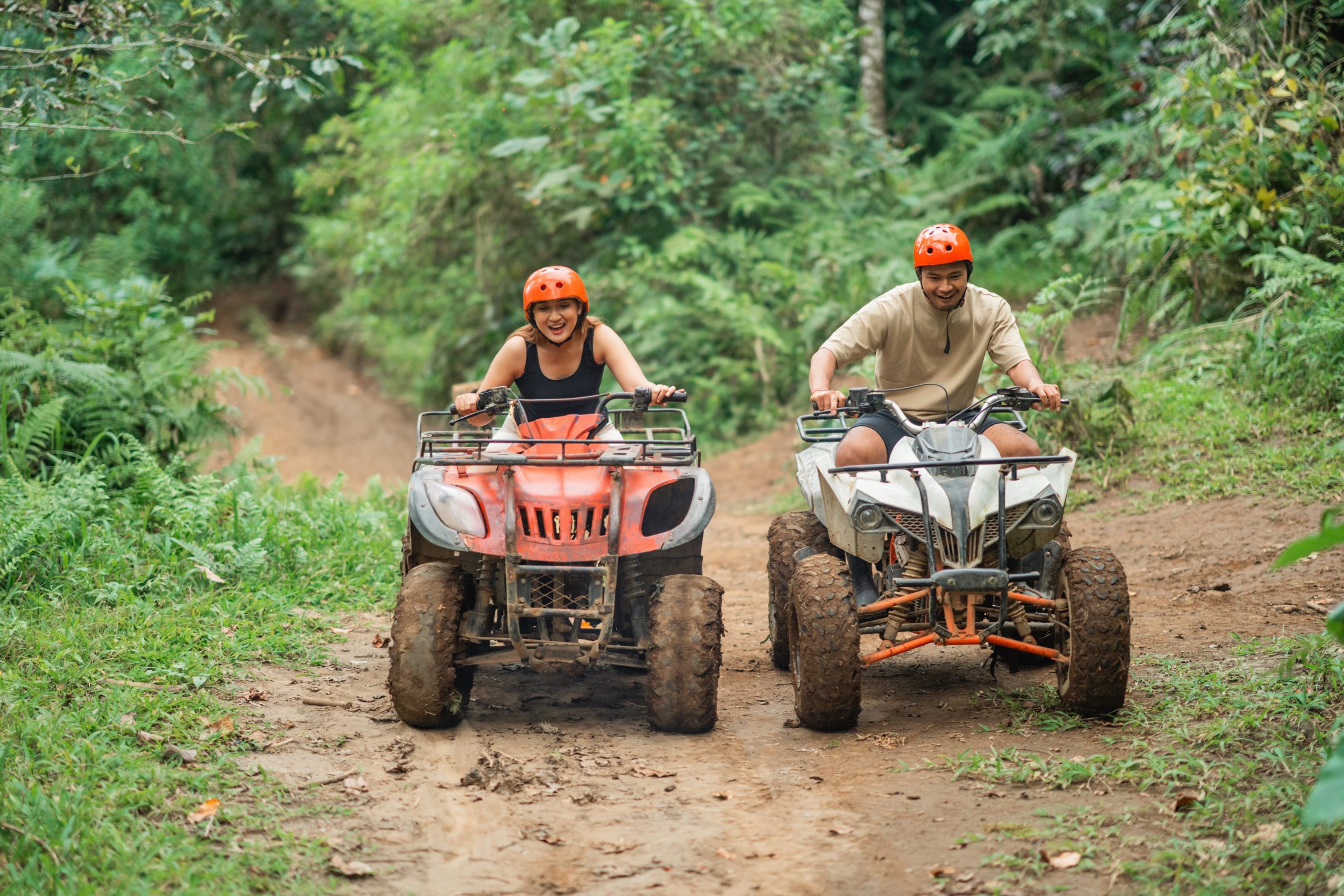 couple ride ATV in Ubud Bali
